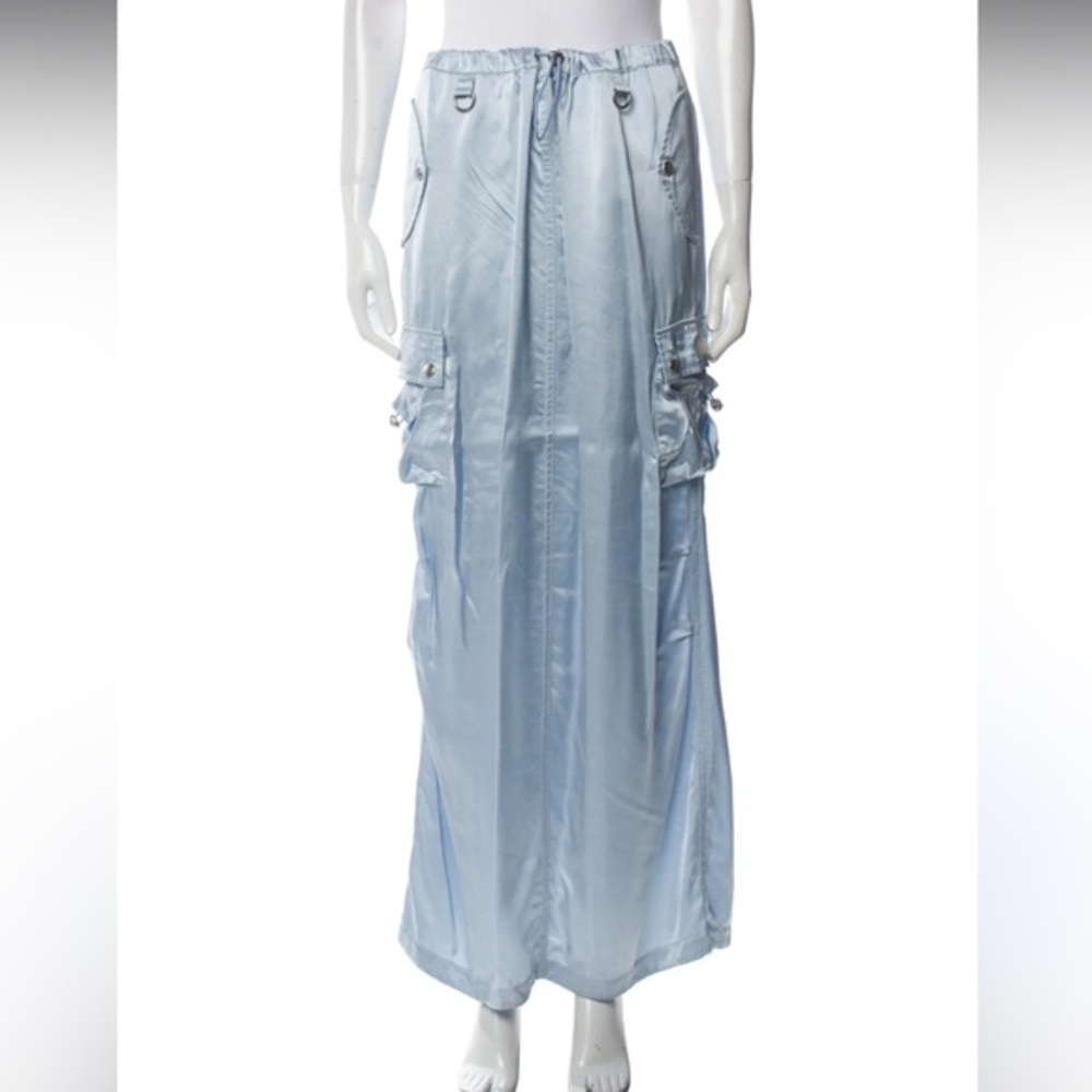 COPERNI $750 baby blue y2k cargo maxi skirt sz 8